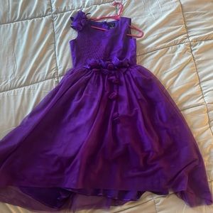 Purple birthday dress multiple tule and silk layers